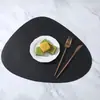 Mantel individual de PU con forma de gota de agua nórdica, mantel de mesa de imitación de cuero, impermeable y a prueba de aceite, aislamiento térmico, hotel, hogar, mantel para comida occidental, posavasos, venta al por mayor