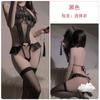 Lingerie sexy Guiruo sexy transparente vazada tentação aro de aço fecho de gancho e olho amarração em cadarço macacão uniforme 3635