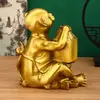 Sello de la Suerte de Latón, Adorno de Mono Dorado, Doce Signos del Zodíaco, Mono de Cobre con Caracteres de Bendición, Entrada del Hogar, Regalo de Apertura de Oficina, Venta al por Mayor