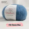 Comercio exterior hilo de mohair de bebé sudafricano para tejer a mano ganchillo DIY hilo fino hilo de mohair de seda ovillo de caballito de mar venta al por mayor