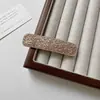 Pinza Bb Brillante de Color Caramelo con Diamantes Completos, Pinza Lateral de Lujo Ligero, Pinza Exquisita para Flequillo, Nuevo Pinza para el Cabello de la Frente para Mujeres