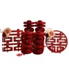 Adornos de Bola de Panal con Caracteres de Doble Felicidad para Decoración de Habitación de Boda, Decoraciones de Mesa de Compromiso y Colección de Artículos de Boda 3D de Doble Felicidad