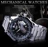 Reloj mecánico automático luminoso con calendario hueco informal de moda para hombre ganador