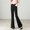 Calça de Alfaiataria Feminina Levemente Flare, Nova Coleção Outono 2026, Cintura Alta Emagrecedora Estilo Coreano Versátil Calça Cauda de Peixe, Calça Boca de Sino Tendência