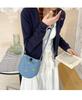 2025 Nuevo Japonés y Coreano Lindo de Un Hombro Bordado Denim Nicho Moda Versátil Bolsa para Teléfono Móvil Crossbody Bolsa de Viaje para Mujeres