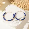 Nuevos Productos Transfronterizos Europeos y Americanos, Pendientes Franceses de Lujo Accesible, Pendientes Versátiles de Moda Retro, Joyería de Cuentas Doradas Coloridas de Resina