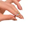Anel Aberto com Zircônia Banhado a Ouro Real 18K, Design Simples e Estiloso, Anel para Dedo Indicador, Anel Versátil de Nicho Estilo Coreano