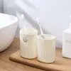 Caja de Almacenamiento para Cepillo de Dientes Eléctrico, Vaso Portátil Extensible para Enjuague Bucal de Viaje, Taza Portátil para Artículos de Tocador Cápsula para Dormitorio de Estudiantes, Soporte para Cepillo de Dientes