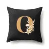 Funda de Almohada de Poliéster Decoración de Coche Hogar 26 Letras Inglesas Impresas Cojín Lumbar Funda de Almohada para Sofá QTB47