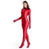 Modelador Feminino Cuidadosamente Selecionado, Nylon Gola Alta Body Completo de Manga Longa Calça Longa Brilhante Sedoso Sexy Peça Única