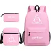 Harry potter harry potter Mochila con Estampado Mochila Escolar para Estudiante Bolso de Hombro Pequeño Estuche para Lápices Set de Tres Piezas
