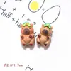 Tarjeta de dibujos animados capibara accesorios de resina pegamento de crema DIY funda de teléfono móvil agujero en zapatos accesorios de hebilla de zapato