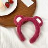 Furry Pink Headband cartoon urso de morango bonito rosto lavando headband faixa de cabelo Celebridade da Internet Novo gancho de cabelo cocar