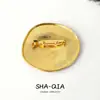 Broche Minimalista de Disco Grande para Mujer, Accesorio de Pin de Traje de Diseño de Nicho de Alta Gama de Moda