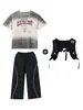 Roupas Modernas de Street Dance para Crianças Meninos e Meninas Hip-Hop Soltas Moda de Marca Fatos de Hip Hop para Crianças Roupas de Performance para Passarela