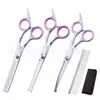 Tesouras para Tosquia de Animais de Estimação, Tesouras Integradas de Aço Integral para Aparar Pelos de Cachorro, Tesouras Domésticas de Dentes Planos, Tesouras Curvas, Suprimentos Exclusivamente para Vendas Transfronteiriças