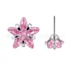 Joia de Liga de Titânio Jiang Tai F136 Estilo Pino de Cabeça Estrela de Cinco Pontas Garra Zircônia Corpo de Liga de Titânio G23 Joia para Piercing