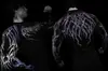 Breathedivinity Marca Americana de Moda Estilo Oscuro Camiseta de Manga Larga para Hombre Top Elástico para Deporte y Fitness