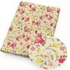 Tecido Patchwork Fino de Lona Poliéster-Algodão ou Todo Poliéster com Estampa Floral Pequena Amarela para Bolsas e Almofadas 1Yc35491