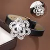 Elegante Pulseira Flor de Camélia Tridimensional Estilo Coreano com Zircônia Incrustada, Elegante e Versátil, Exclusivamente para Vendas Transfronteiriças, Direto do Fabricante