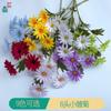 Margarida de 6 cabeças ramo único pequena flor silvestre casamento casa beleza decoração flor de seda fresca interior vestido flor artificial
