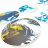 Porta-Copos Cerâmicos Redondos Criativos, Bases Isolantes de Transferência de Calor, Suporte para Logo, Antiderrapantes, Absorventes de Água, Jogos Americanos, Tigelas de Borracha, Utensílios de Mesa