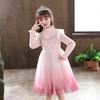 Vestido Infantil 2026 Outono Novo Estilo Coreano Vestido de Tricô Outono e Inverno Estiloso Vestido de Gaze de Alta Qualidade para Meninas Vestido de Princesa