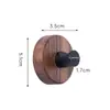 Gancho fuerte sin costuras de nogal negro transfronterizo sin perforaciones para parte trasera de puerta, porche, baño, pared de cocina, gancho para abrigos y sombreros