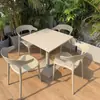 Juego de Mesa y Sillas para Exterior, Negro, para Tienda de Té de Leche, Patio Exterior, Patio de Ocio, Balcón de Plástico, Impermeable y Resistente al Sol