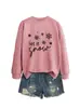 Amazon Wish Estación Independiente Informal y Versátil Elegante Sudadera de Mujer Cuello Redondo Manga Larga Let It Snow Copo de Nieve