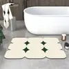 Tapete Macio Simples para Banheiro, Tapete Absorvente para Pia, Tapete Antiderrapante Estilo Creme de Terra de Diatomáceas para Banheiro