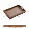 Caja de almacenamiento de escritorio sólida de madera de nogal personalizada, caja organizadora con compartimentos de madera, bandeja de almacenamiento para cosméticos y artículos varios del hogar