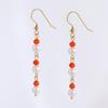 Pendientes colgantes de cristal de perla elegantes y de moda, sencillos y elegantes con gancho para la oreja, pendientes largos y suaves de alta calidad para socialité.