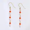 Pendientes de Perla Estilo Chino Dorados de Alta Gama Otoño e Invierno Pendientes Largos Pendientes de Borla Pendientes Elegantes de Lujo Ligero para Mujer