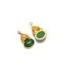 Colgante de Acero Inoxidable y Piedra Natural, Colgante Dorado de Calabaza de Ocho Puntas, Collar, Pendientes, Accesorios de Joyería Estilo Europeo y Americano DIY