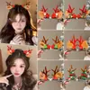 Pinza para el Cabello de Astas de Reno Navideño Accesorios para Tocados 2026 Nuevas Pinzas Laterales para Niños Pinzas Pequeñas Lindas Diadema Navideña