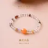 Pulsera de Cuarzo Fantasma Verde Natural con Cuentas de la Fortuna, Joyería para Mujer de los Cinco Elementos Madera y Tierra, Al por Mayor en Stock
