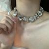 Blingbling Super Flash Elegante Cadena de Cuello con Lazo Novedad de Hada de Alto Grado Versátil Exquisita Cadena para Clavícula Cadena de Cuello