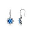Pendientes de alta calidad Amazon Explosions de plata pura S925 con gancho para la oreja con incrustaciones de peridoto, alta moda europea y americana transfronteriza.