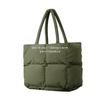 Bolso de Hombro Reciclado Rpet Chaqueta de Plumas de Moda Bolso de Mano Bolso Tote de Algodón Plisado Reciclado Rpet Fábrica de Personalización