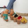 Botas de cano curto com cadarço, estilo europeu e americano, de alta qualidade, plus size, com bloco de cores, salto grosso e pontudo 1163