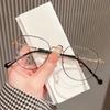 Nuevos anteojos de lectura literarios de estilo coreano con montura de metal para dama, retro, anti luz azul, para la tercera edad, de moda, para jóvenes