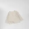 Camiseta de meia-botoadura para bebês meninas, estilo coreano, outono, estilo básico multicolorido, peça íntima versátil e elástica para bebês e crianças pequenas