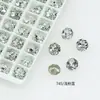 Brincos de Zircônia Imitação Corte Rosa de Milênio de Oito Lados 6mm Diamante de Vidro Brilhante Acessórios de Unhas Portáteis