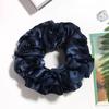 Elástico de Cabelo Flor de Tecido Cetim Plissado, Acessório de Cabelo Simples de Tecido para Mulheres