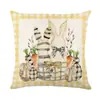 Venta Caliente de Pascua Funda de Almohada de Conejo Nórdico Oficina Sofá Funda de Cojín de Lino Transfronterizo Decoración del Hogar Modelo Nuevo