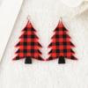 Venta caliente transfronteriza acrílico de doble cara cuadros navideños aretes de árbol de Navidad collar llavero colgante para bolso