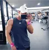 Colete sem Mangas Masculino Secagem Rápida Esportivo Solto Camiseta de Manga Curta Marca da Moda Ins Roupas Fitness Tamanho Grande Roupas de Treino de Basquete