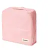 Bolsa de maquillaje vertical de gran capacidad de PU con compartimentos magnéticos, con espejo de maquillaje incorporado, perfecta para viajar y organizar cosméticos.