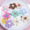 Tecido estilo coreano, florzinhas coloridas e nó de borboleta, produtos semiacabados para DIY, acessórios decorativos feitos à mão para roupas, acessórios para bebê no atacado